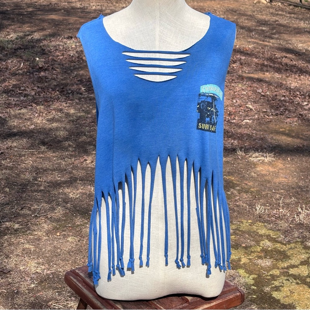 Super Cute Cropped Fringe Tank!